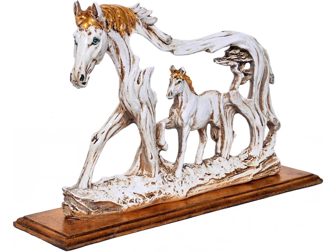 Escultura De Caballo Indio – 16 X 6 X 13 Cm, Figura De Resina, Estatua Ecuestre Detallada, Elemento Decorativo