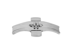 Cierre Universal Plegable De Acero Inoxidable Con Botón Pulsador Para Correas De Reloj.