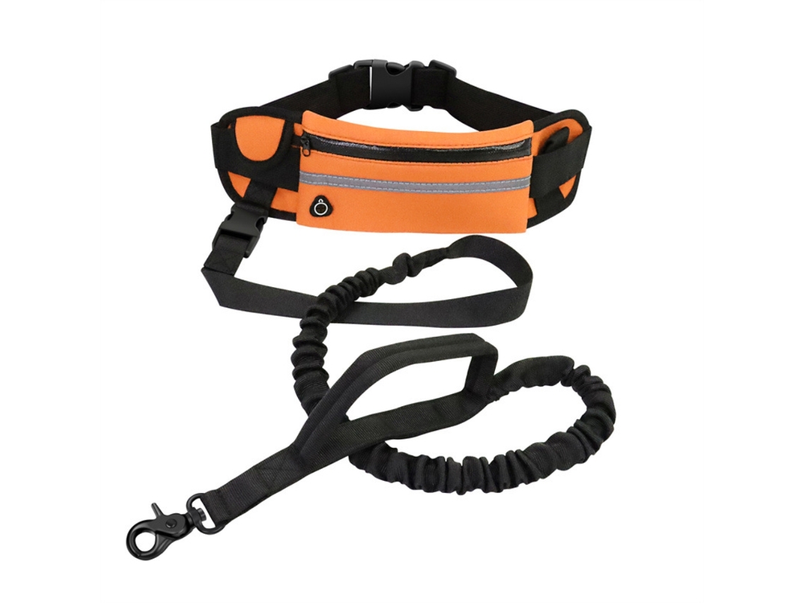 Pulsera Para Perros Manos Libres Con Bolsillo Con Cremallera Y Material Reflectante Para Correr Y Caminar Al Aire Libre.