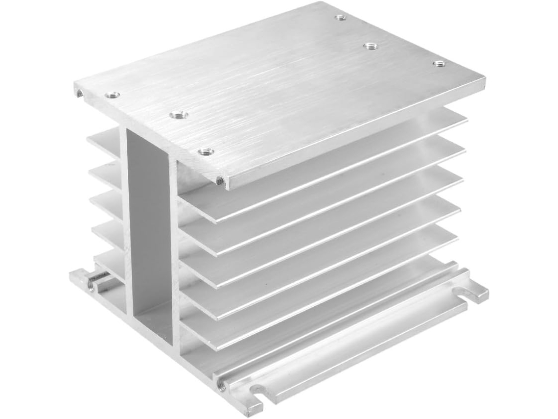 Disipador Calor Aluminio Descarga Ssr Relés Estado Sólido Tres Etapas 10a-100a