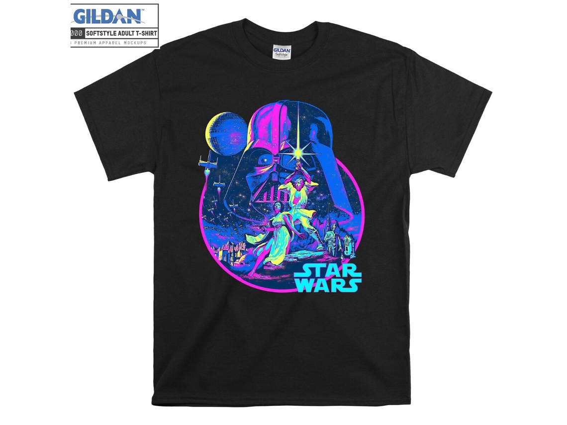 Camiseta Rockinstone Star Wars Bright Classic Neon（m）