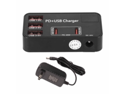 Estación De Carga Usb De 5 Puertos Cargador Mini De 48w Con 3 Puertos Usb A Y 2 Puertos Usb C Pd De 20w Plug Estadounidense