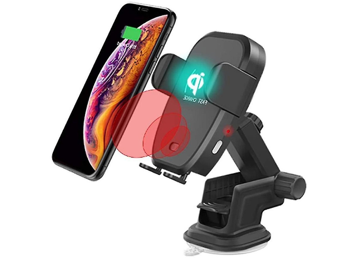 Cargador Carro Qi Fast Para Apple, Samsung Yizhood Negro