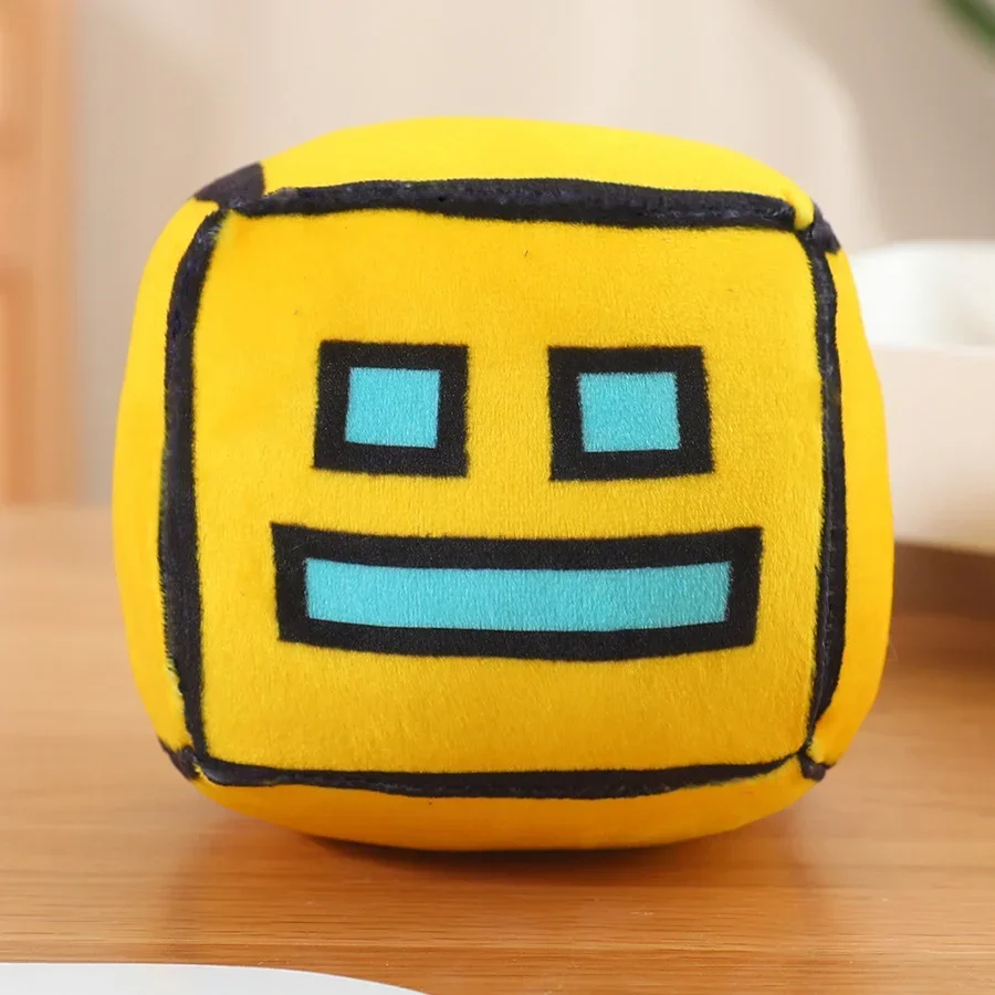 Peluche cuadrado, muñeco de peluche, cojín pequeño MDUG (amarillo, 12 cm)