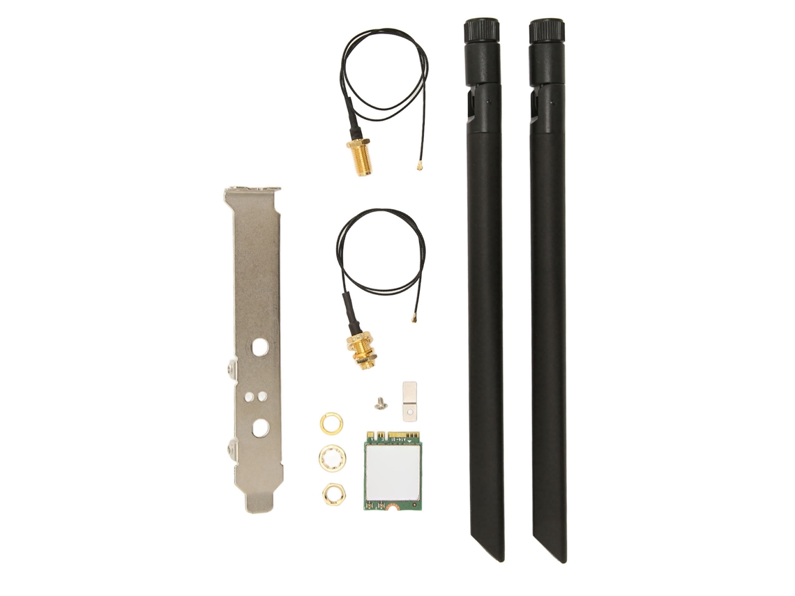 Tarjeta inalámbrica Wifi6e 5374m 5G de doble banda con interfaz NGFF M2 y antena.