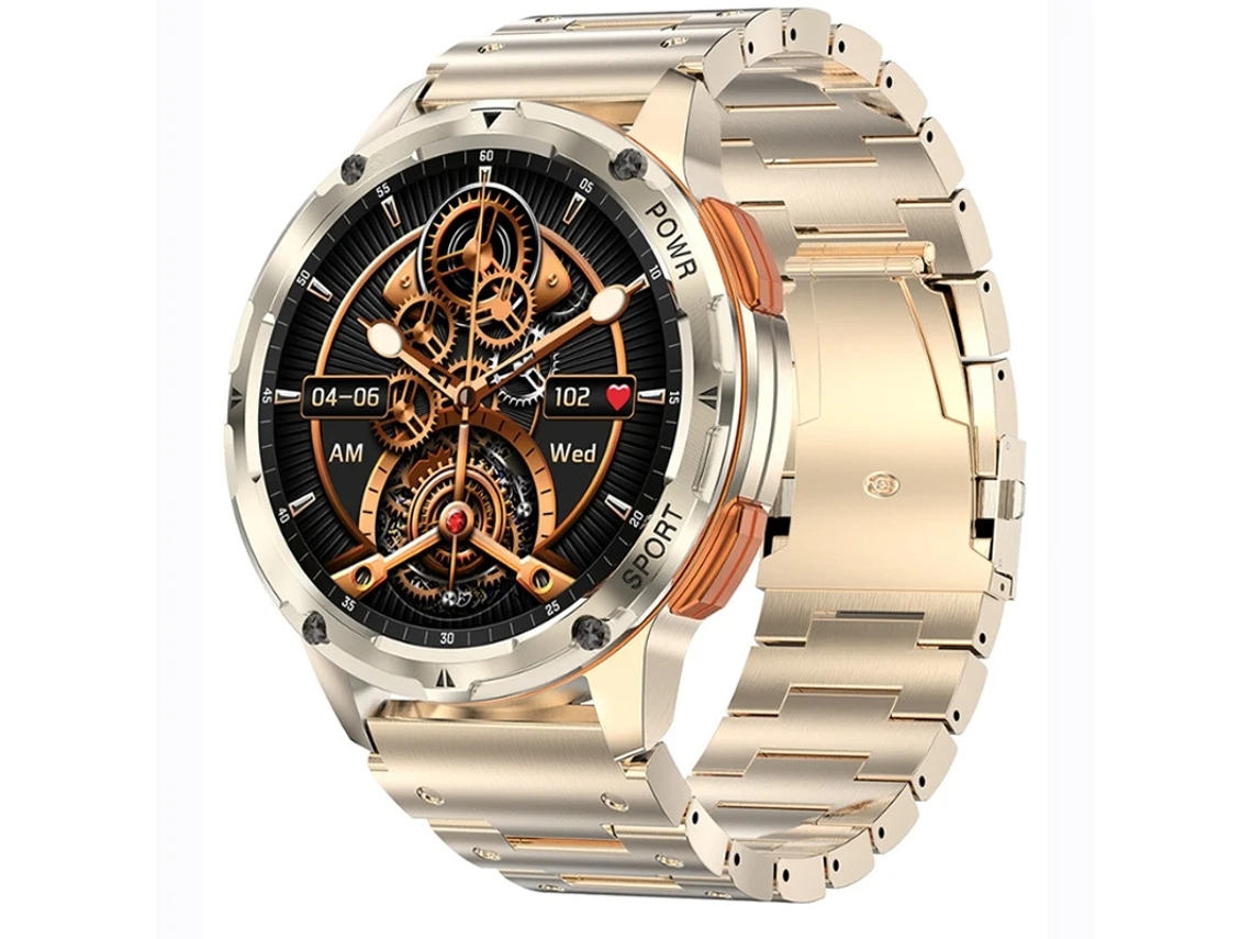 Reloj inteligente Bestvite con pantalla AMOLED HD, llamadas Bluetooth, monitorización de frecuencia cardíaca, presión arterial y oxígeno en sangre.