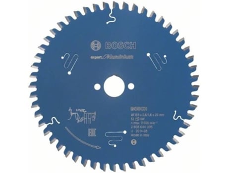 Disco de Sierra Circular BOSCH Expert para Aluminio 165x20x2.6 mm - 52