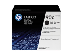 Pack 2 cartuchos de tóner original LaserJet HP 90X negro