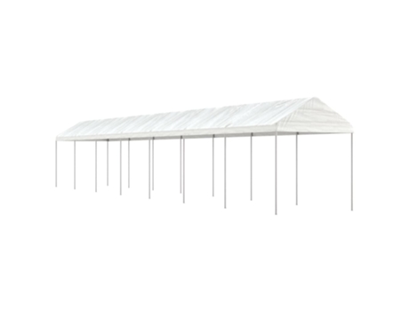 MAISON EXCLUSIVE Cenador con techo polietileno blanco 15,61x2,28x2,69 m