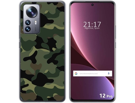 Carcasa para Xiaomi 12 Pro 5G TUMUNDOSMARTPHONE Dibujos Camuflaje Multicolor