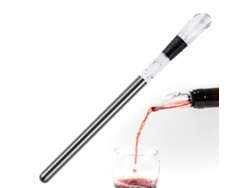 Enfriador de vino, elegante soporte para botellas de vino 3 en 1 de acero inoxidable, enfriamiento rápido sin escarcha con aireador de doble entrada, dosificador