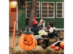 Lanterna Jack-o'-lanterna Portátil Led Com Luz Vassoura E Som Para Decoração De Halloween Festa Jardim Bar