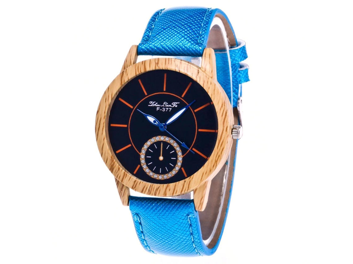 Reloj De Pulsera De Cuarzo Para Mujer Con Correa De Piel Sintética, Estilo Sencillo, Azul Marino.
