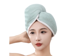 Toalla Para El Cabello De Microfibra, Con Botón, Anti-frizz