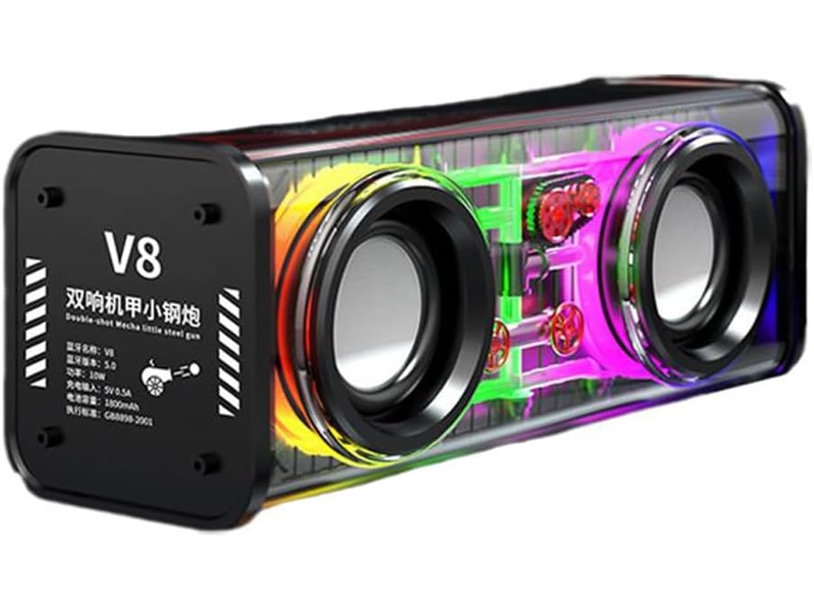 Altavoces Bluetooth Transparentes Con Luz Rgb, Sin Subwoofer Para Audio Deportivo Al Aire Libre