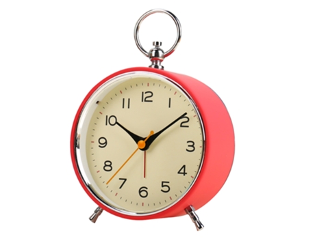 Despertador de estilo retro Los estudiantes usan el despertador de repetición de silencio ligero con mango de reloj de cabecera