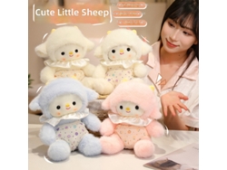 Lindo peluche de oveja rosa sentada CHABERLU