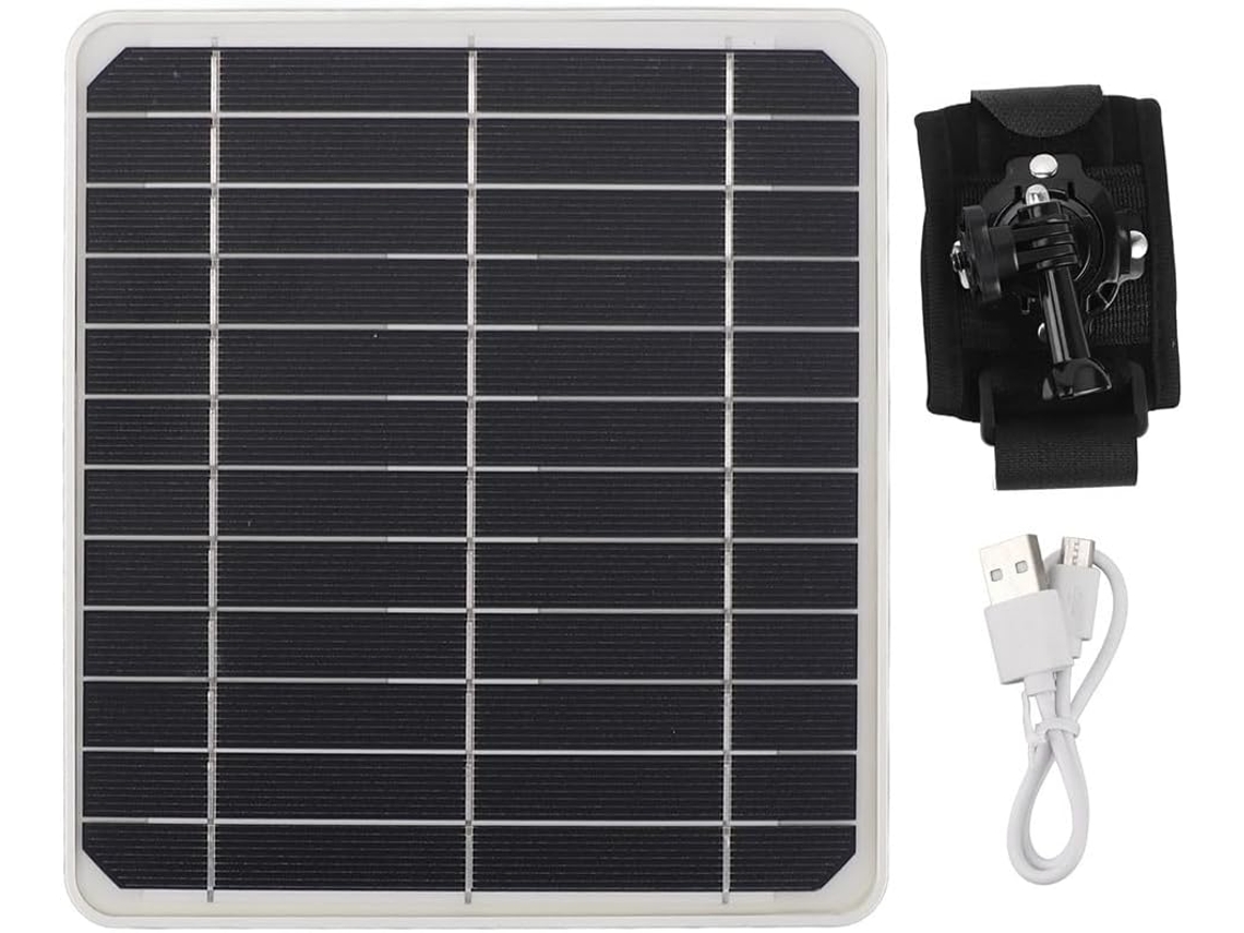 Kit De Panel Solar Impermeable, Cargador Solar Portátil De 20 W Con 2 Puertos Usb Alimentado Por