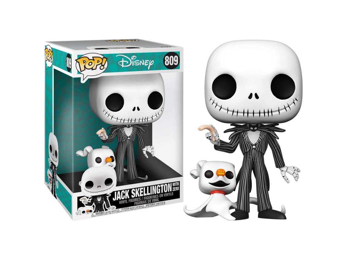 Figura Pop Disney Pesadilla antes de Navidad Jack con Zero 25cm Funko