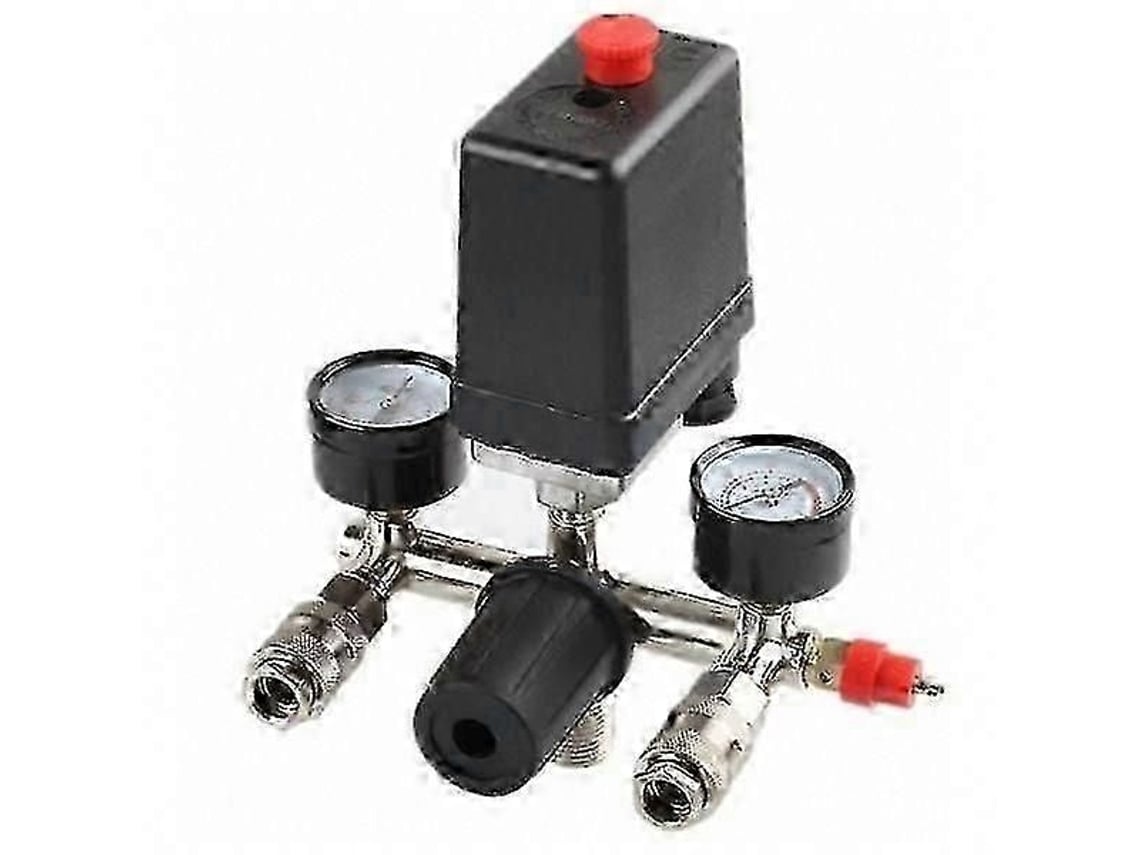 Regulador De Pressão Com Monitor De Pressão Para Compressor, Medidor De Exibição Dupla
