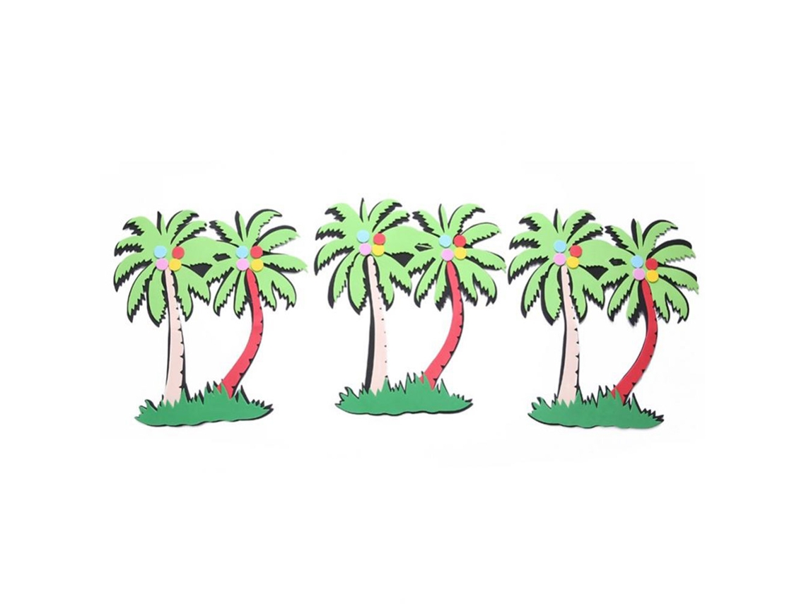 Pegatinas de pared 3D de EVA de Baok con palmera de coco y girasol para decoración moderna de fondo de pared (1)