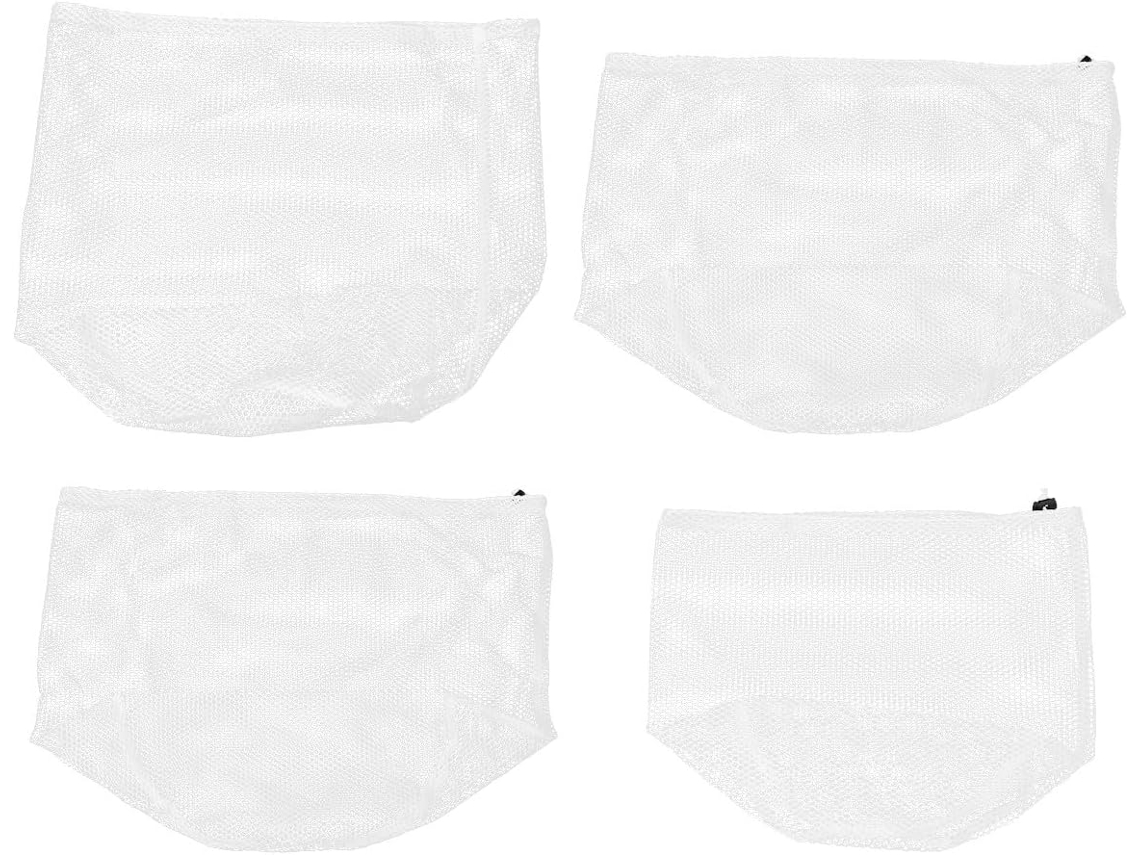 Bolsas Malla Blancas Lavandería Juego 4 Piezas Lavadora Ligeras Plegables Ideales Guardar Delicada Durante