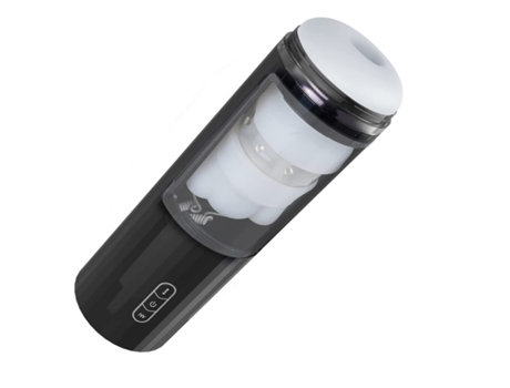 Máquina de Mamada Automática Masturbador Masculino de Empuje con 6 Empujes y Succiones 7 Vibraciones Negro BISBISOUS