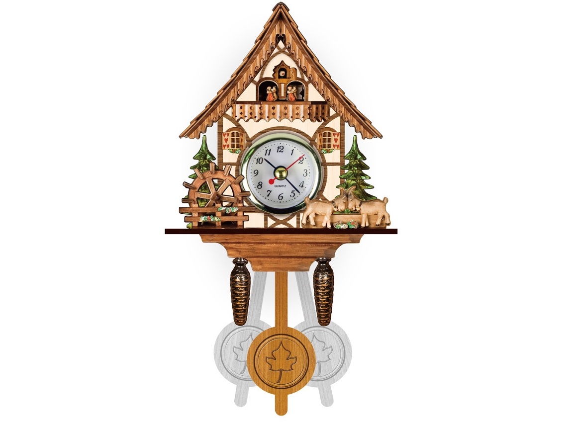 Reloj de pared vintage madera, artesanía en madera Kofihety