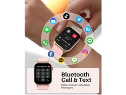 Reloj inteligente de 2,04 pulgadas con monitorización de oxígeno en sangre por infrarrojos, pantalla AMOLED, resistente al agua, monitorización de la salud, Bestvite