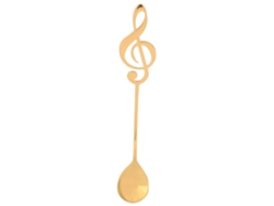 Cuchara de Postre de Acero Inoxidable - Notas Musicales (Oro) RNEMITERY