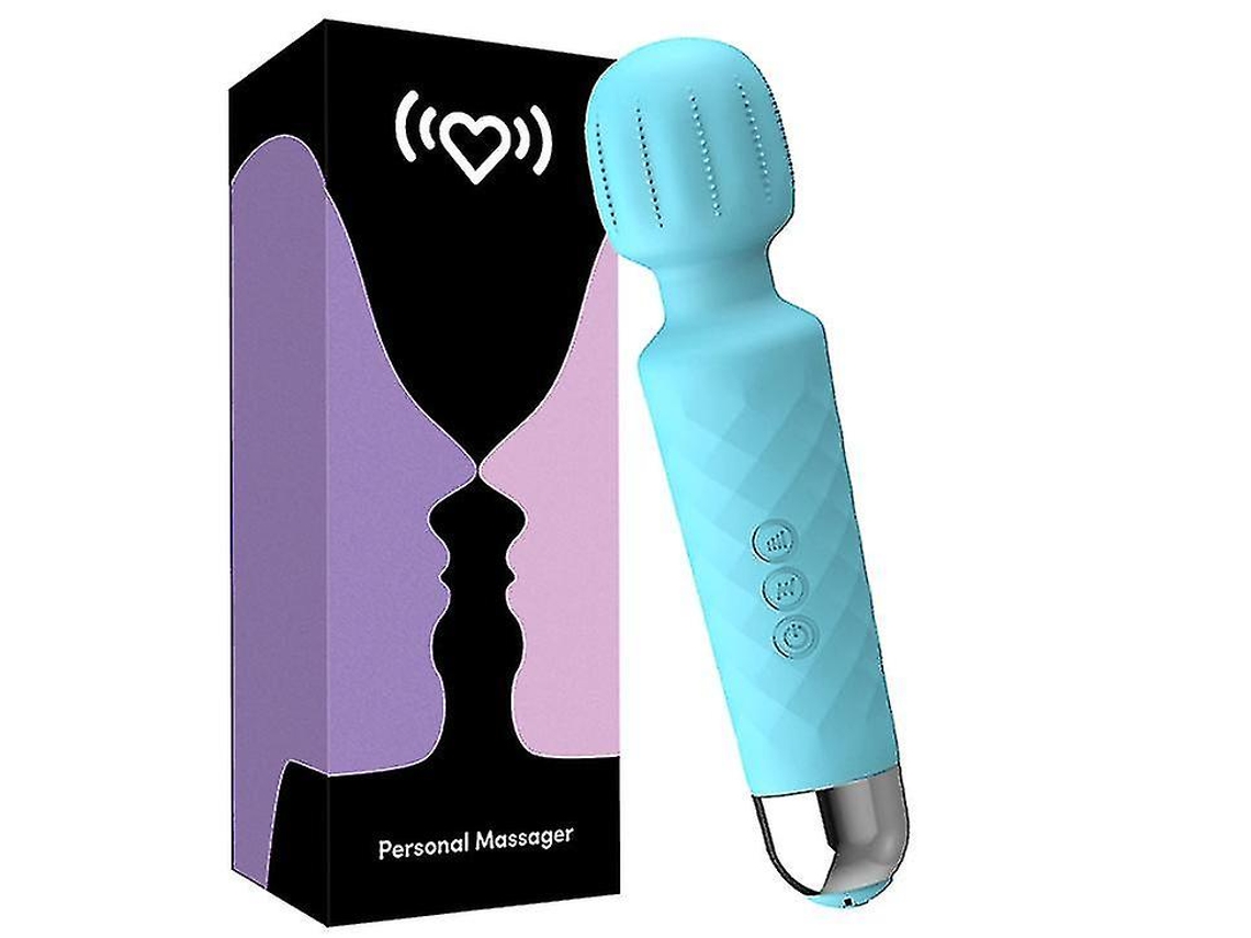 Masajeador Eléctrico Portátil Yizhood Con 20 Patrones De Vibración Y 8 Velocidades - Recargable Por Usb (azul)