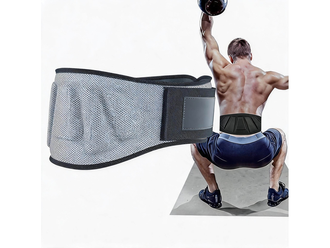 Cinturón De Levantamiento De Pesas Digitallab Xl Con Soporte Lumbar Para Sentadillas - Gris