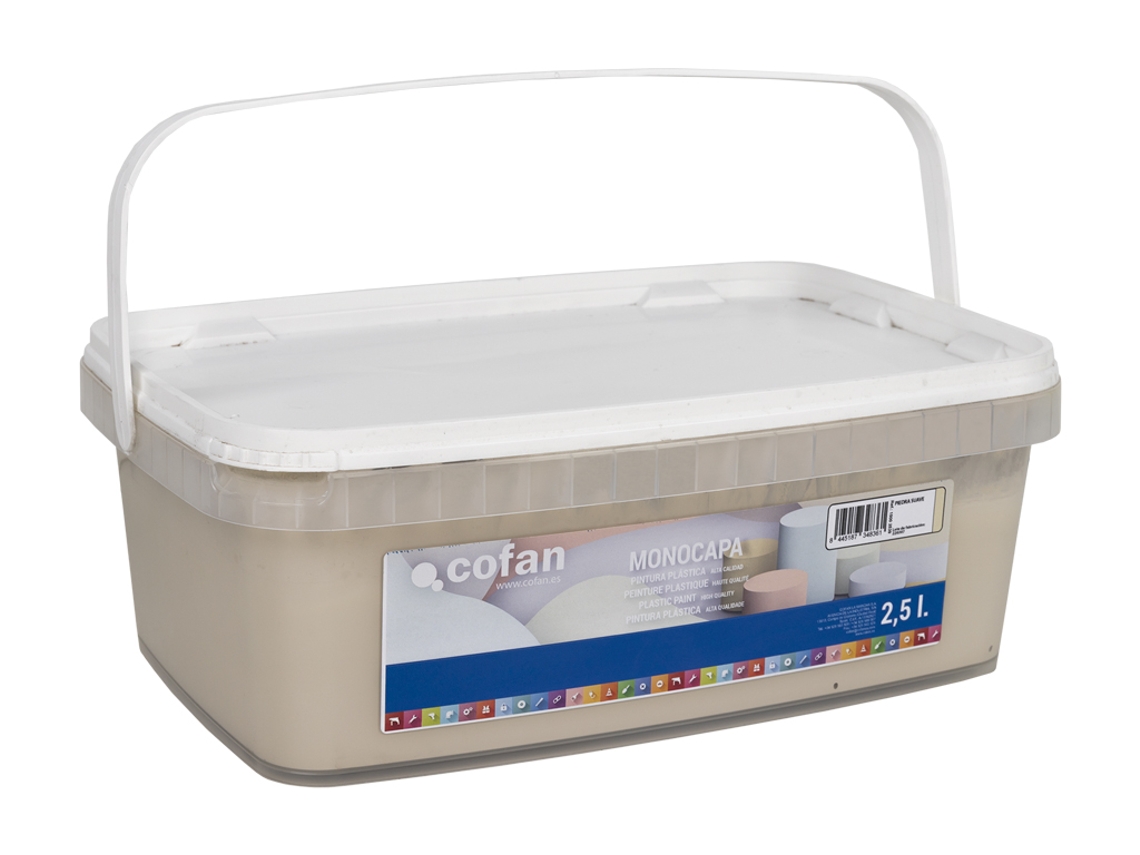 Pintura Plástica Monocapa para Interior | Varios Colores | Tamaño del envase 2,5 L