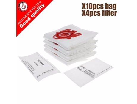 10 uds/lote para aspiradora MIELE FJM C1 y C2 tipo sintético Hoover Hepa bolsas de polvo con 4 Uds filtros