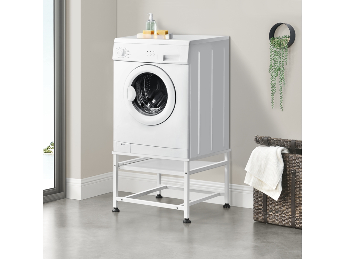 Soporte para Maquinas de Ruepa [EN.CASA] (Acero - Blanco - 63 x 54 x 41 cm)