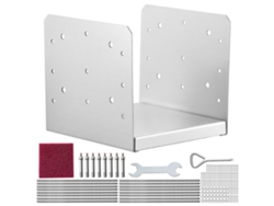 Juego de soportes regulables en acero inoxidable para postes de hormigón 203x203mm Tekmaquinas