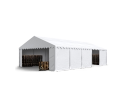Cobertizo de almacenamiento de 5 x 10 m, PVC, 700 N, impermeable, color blanco, para herramientas