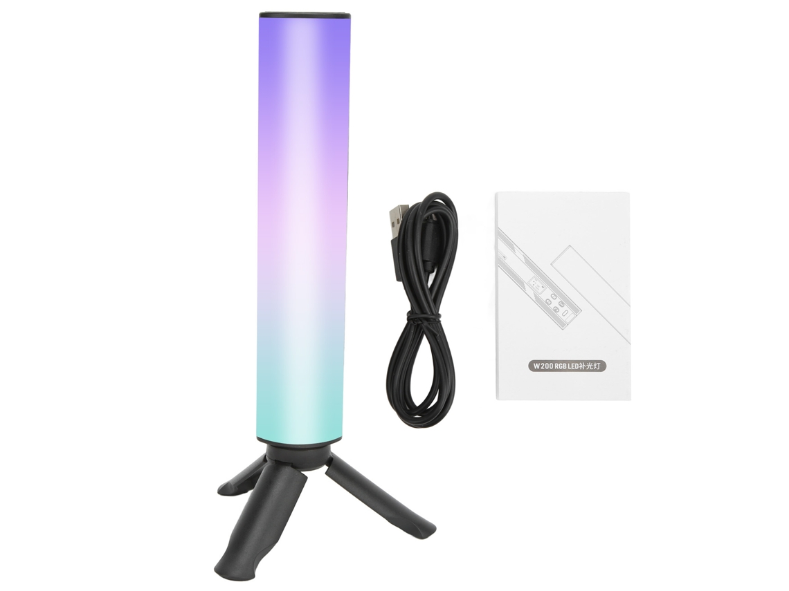 Linterna Led De Relleno Magnética De Doble Temperatura De Color Portátil Varilla Rgb Con Batería Para Fotografía Al Aire Libre W200