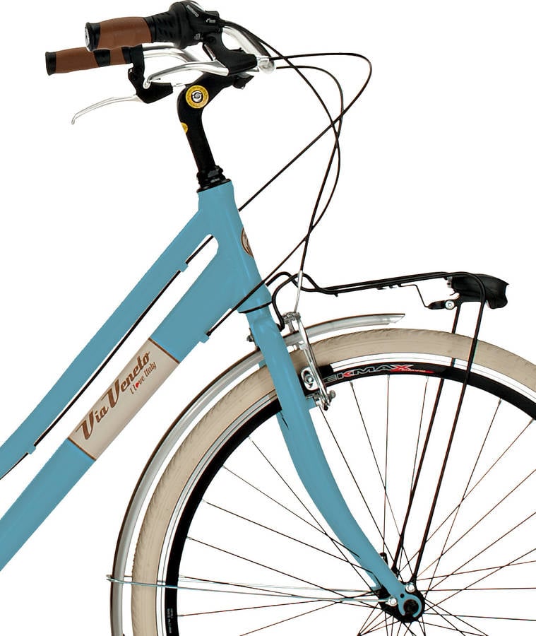 Bicicleta De Paseo para mujer via veneto 605 aluminio 6 velocidades color negro vv605al 46