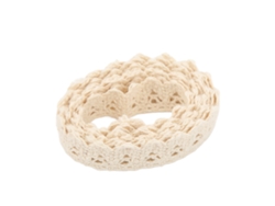 Cinta De Encaje De Hilo De Algodón 20 Yardas Beige Para Accesorios Decorativos Diy Ropa Regalos