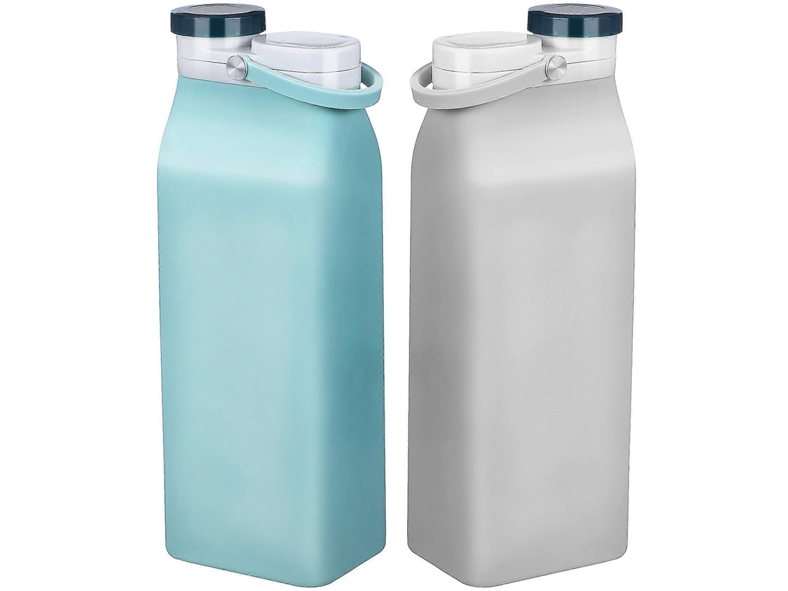Paquete Con 2 Botellas De Agua Ligeras, Portátiles, Plegables Y A Prueba De Fugas Para Deportes De Viaje Rosewell