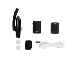 Fone Mali Bluetooth Walkie Talkie com PTT, 2 Plugues de Ouvido