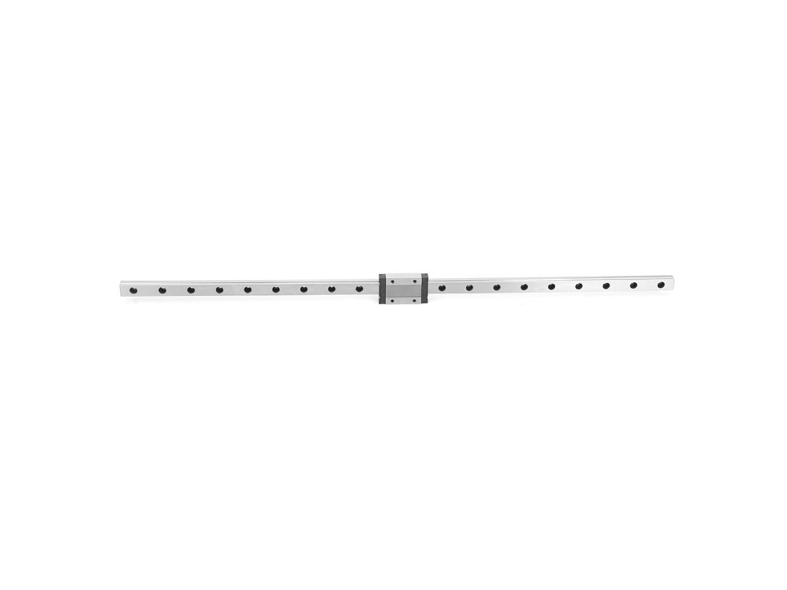 Carril Lineal Miniatura Mgn12h Negro Con Bloque Deslizante, 12 Mm De Ancho, 500 Mm