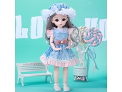 Boneca Bj-doll Fashion Articulada e Bonita, Presente de Aniversário para Meninas a partir de 3 Anos, Brinquedo Estilo Princesa e Tipo Comum