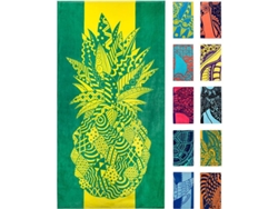 Toalla De Playa Azul Tropical, Diseño Único, Extragrande, Ideal Para Niños Y Adultos.