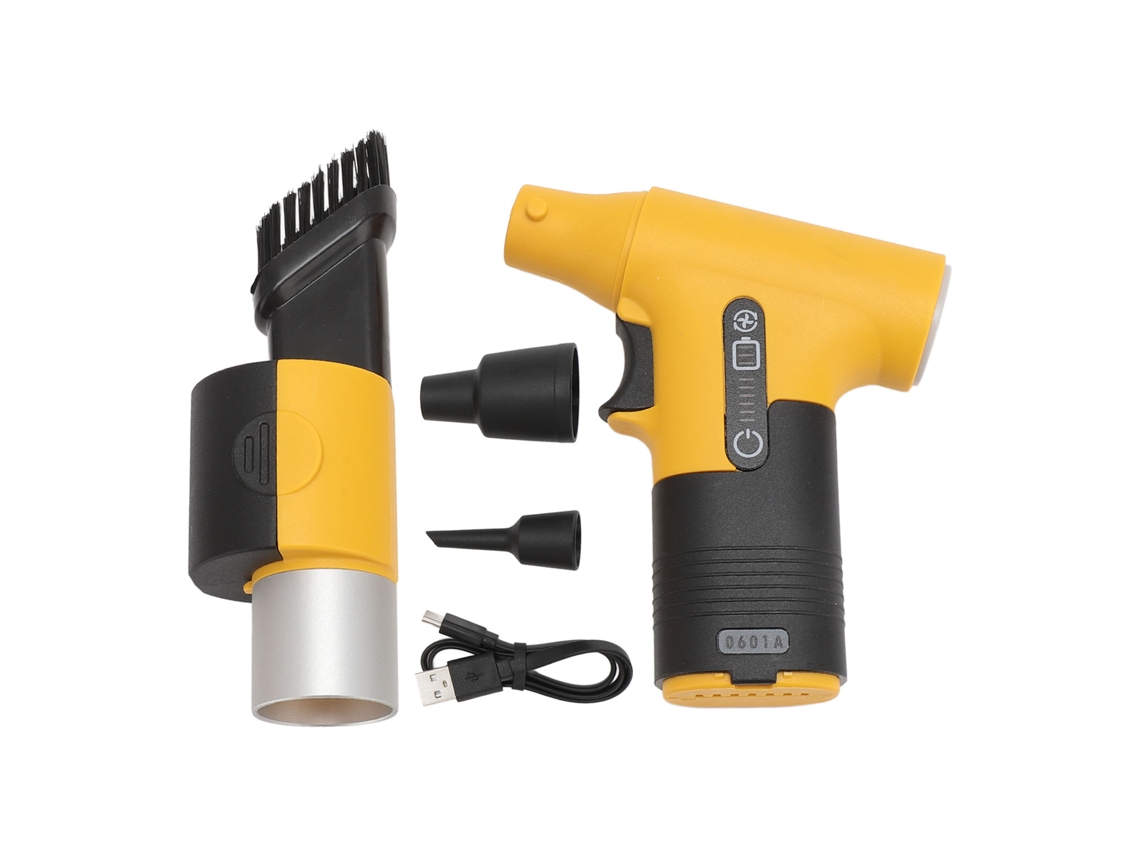 Mini Soplador De Aire Inalámbrico De 120000 Rpm Con Ajuste Continuo Para Limpieza Portátil - Amarillo