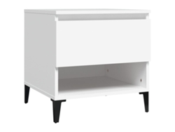 Maison Exclusive - Mesa Auxiliar Madera Contrachapada Blanco 50x46x50 Cm