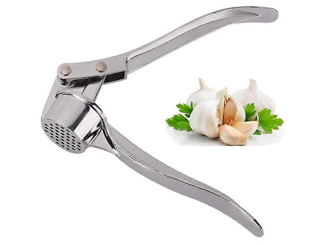Prensa de ajos de acero inoxidable, trituradora de ajos profesional para la cocina. Rosewell