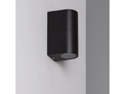 Aplique de Pared ILUZZIA Cara Big Gala (Negro - Aluminio, Cristal - 15x6.8x9 cm)