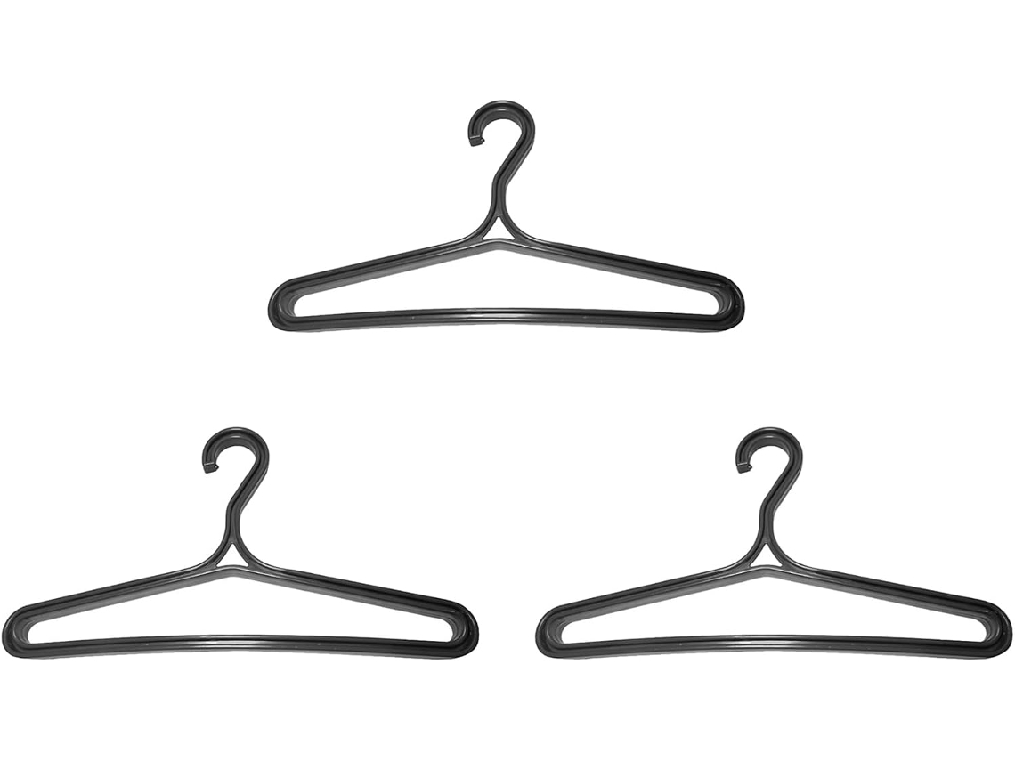 Percha triple para trajes de buceo, percha plegable para chaquetas de natación, negra SFUSHOS